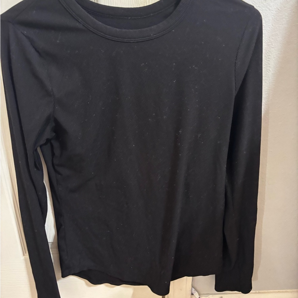No Boundaries Black Fitted Long Sleeve Tee